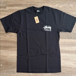 Stussy Black and White Logo Tee